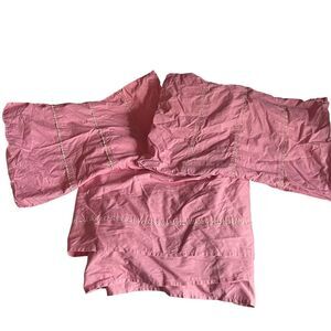 Laura Ashley Pink Dainty Floral Queen Bedskirt + 2 Sham Pillowcases Coquette